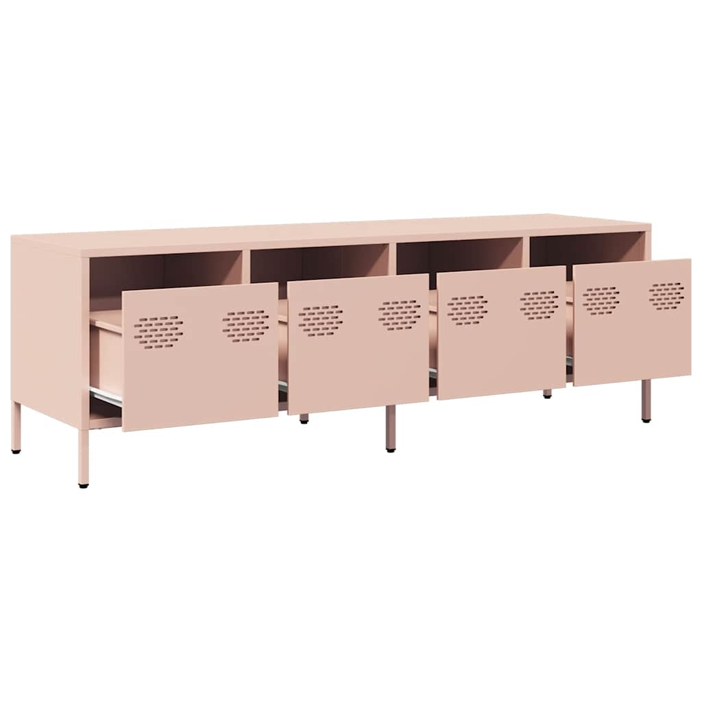 TV Cabinet Pink 135x39x43.5 cm Cold-rolled Steel