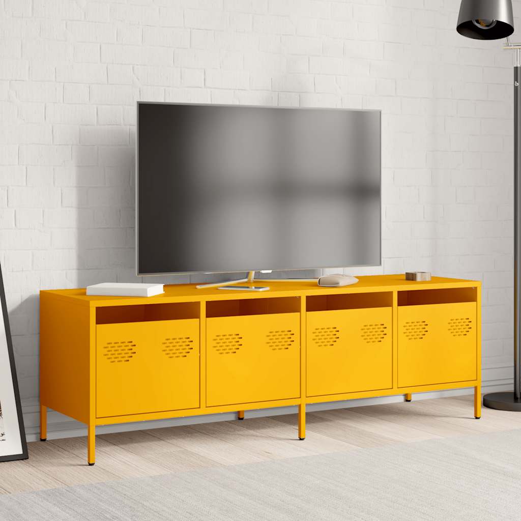 TV Cabinet Mustard Yellow 135x39x43.5 cm Cold-rolled Steel