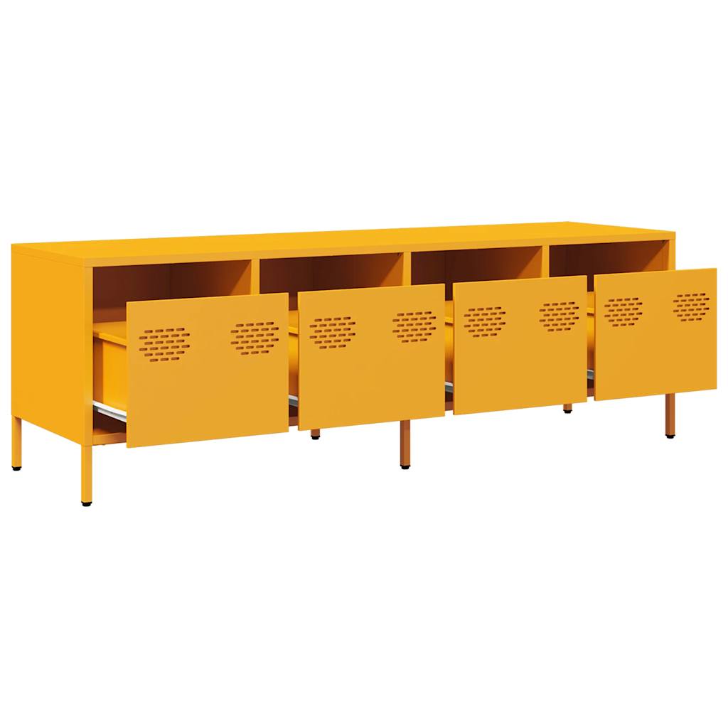 TV Cabinet Mustard Yellow 135x39x43.5 cm Cold-rolled Steel