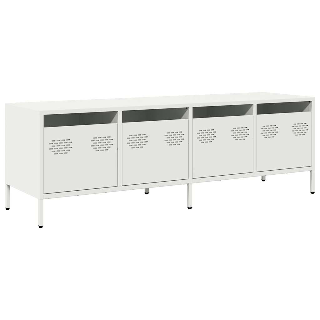 TV Cabinet White 135x39x43.5 cm Cold-rolled Steel