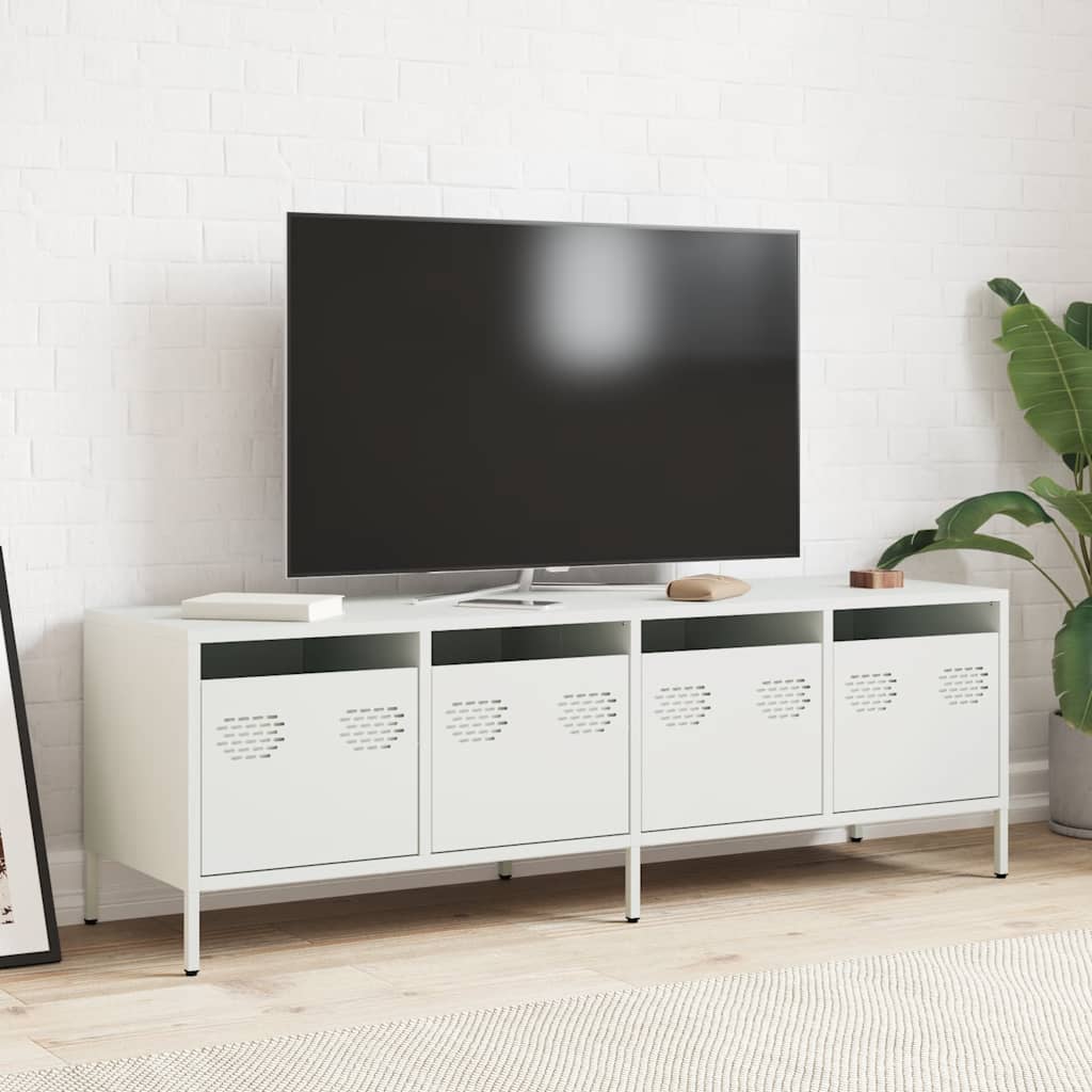 TV Cabinet White 135x39x43.5 cm Cold-rolled Steel