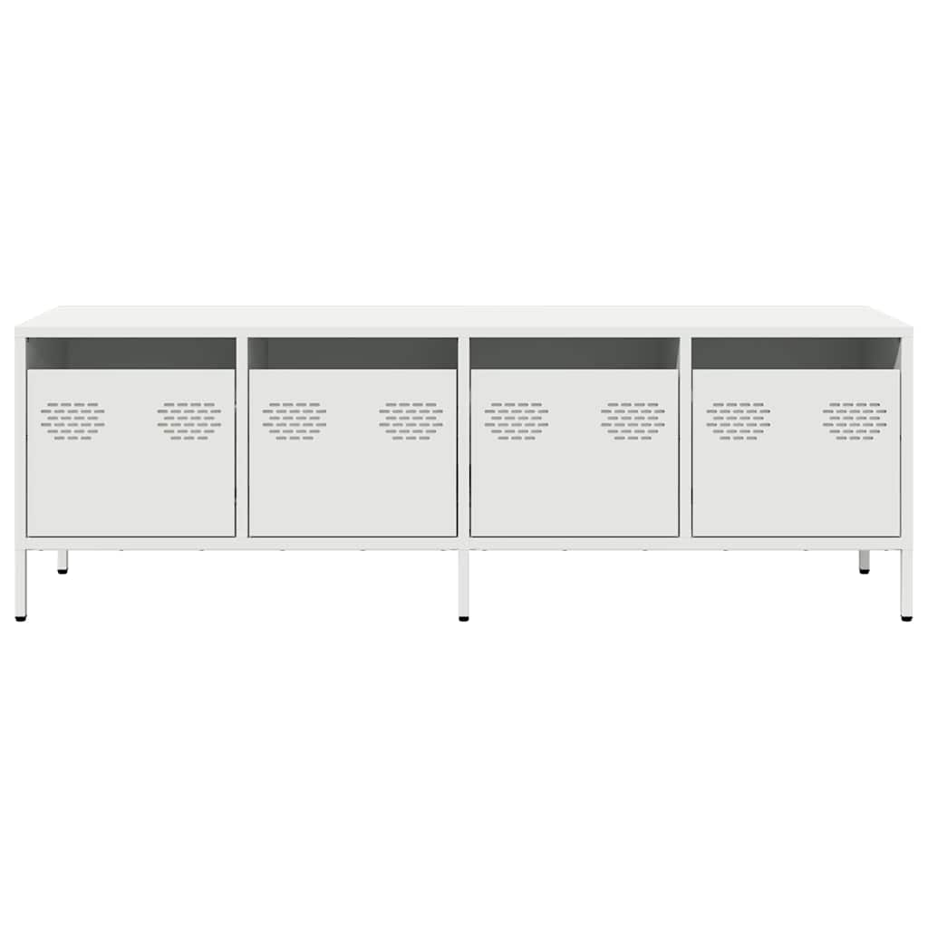 TV Cabinet White 135x39x43.5 cm Cold-rolled Steel