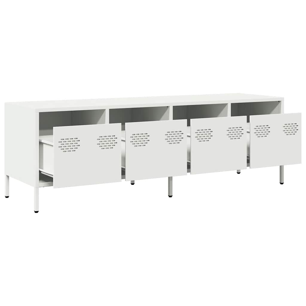 TV Cabinet White 135x39x43.5 cm Cold-rolled Steel