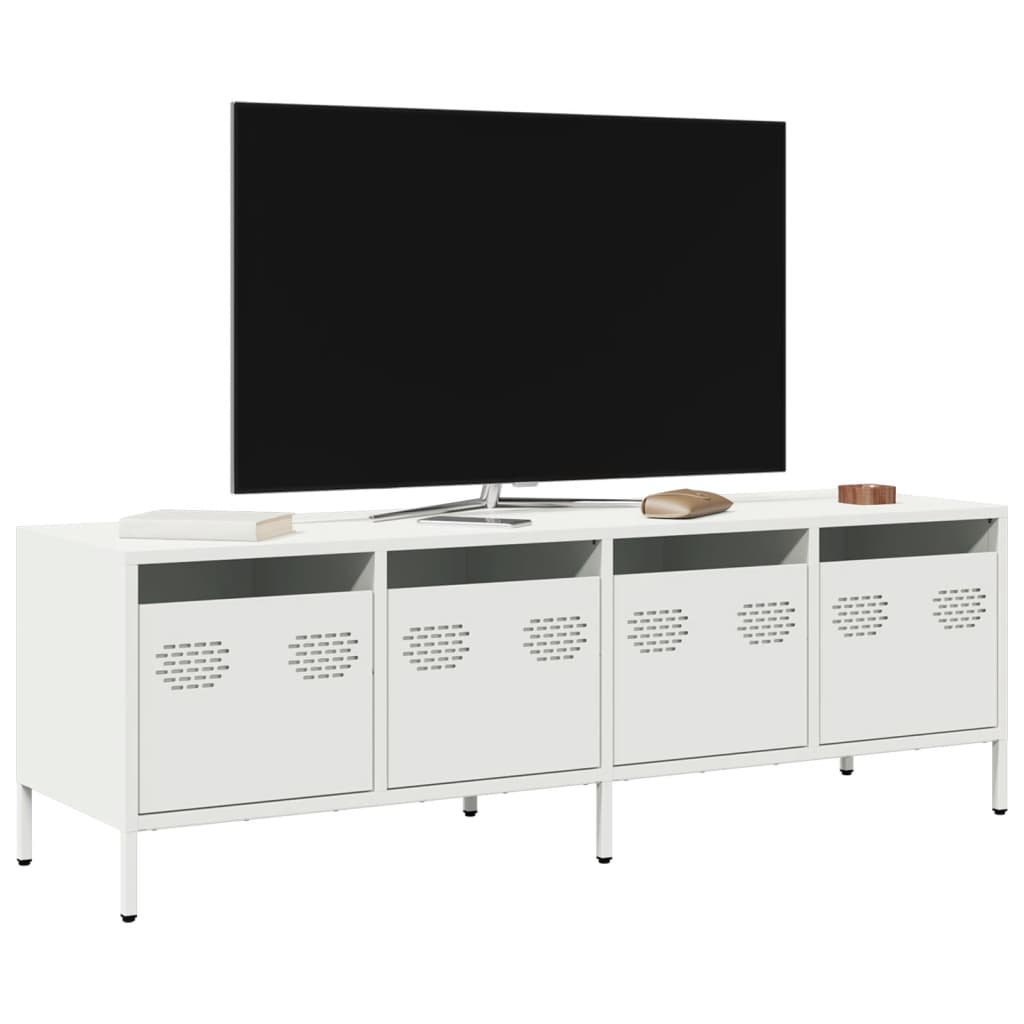 TV Cabinet White 135x39x43.5 cm Cold-rolled Steel