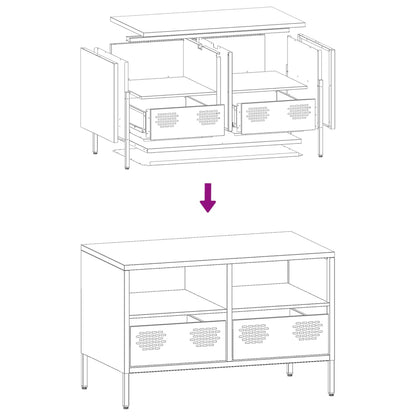 TV Cabinet Black 68x39x43.5 cm Cold-rolled Steel