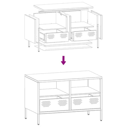 TV Cabinet Pink 68x39x43.5 cm Cold-rolled Steel