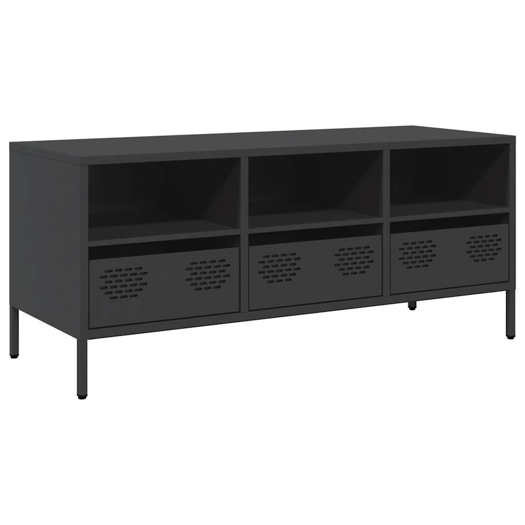 TV Cabinet Black 101.5x39x43.5 cm Cold-rolled Steel