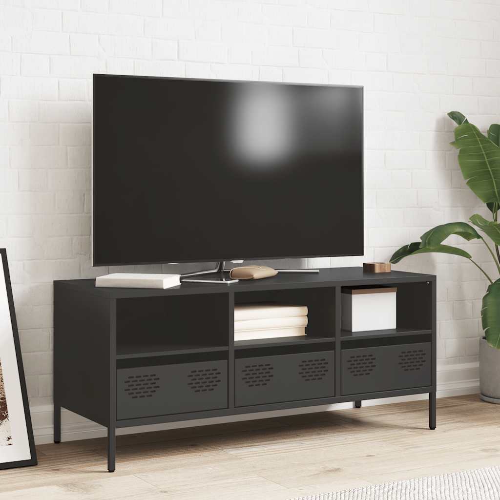 TV Cabinet Black 101.5x39x43.5 cm Cold-rolled Steel