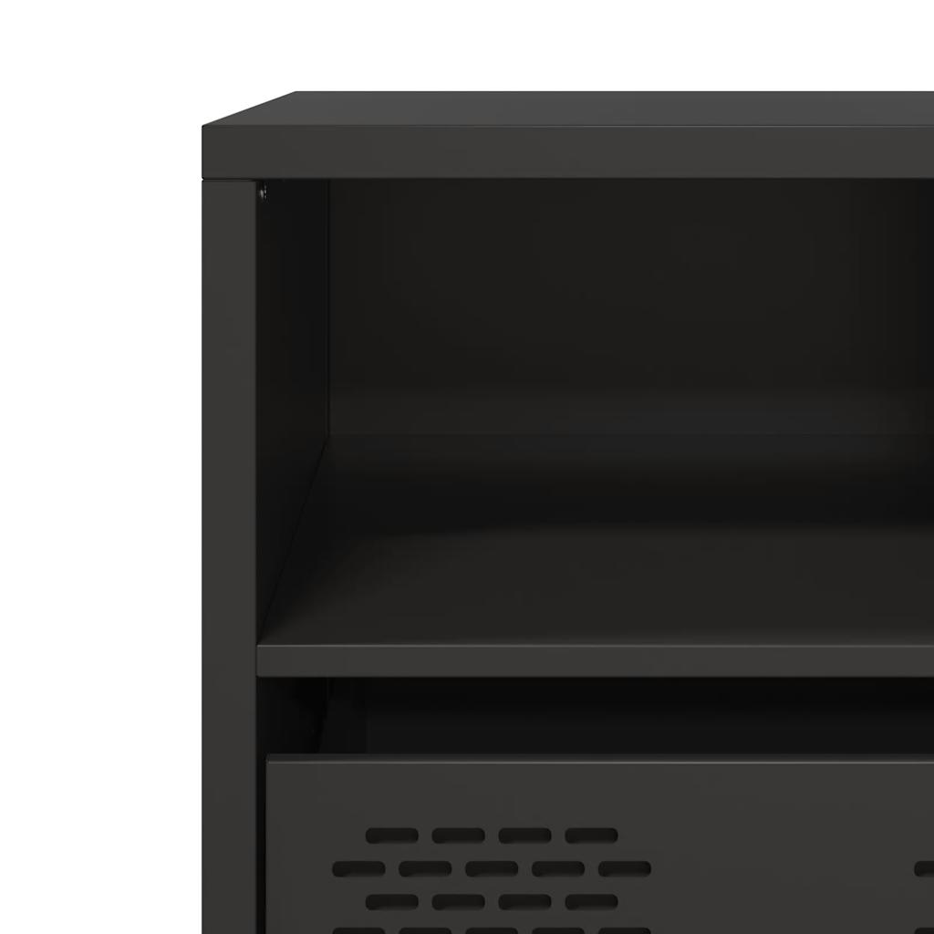 TV Cabinet Black 101.5x39x43.5 cm Cold-rolled Steel