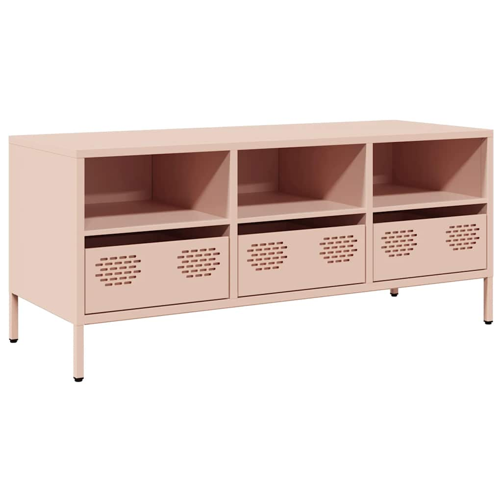 TV Cabinet Pink 101.5x39x43.5 cm Cold-rolled Steel