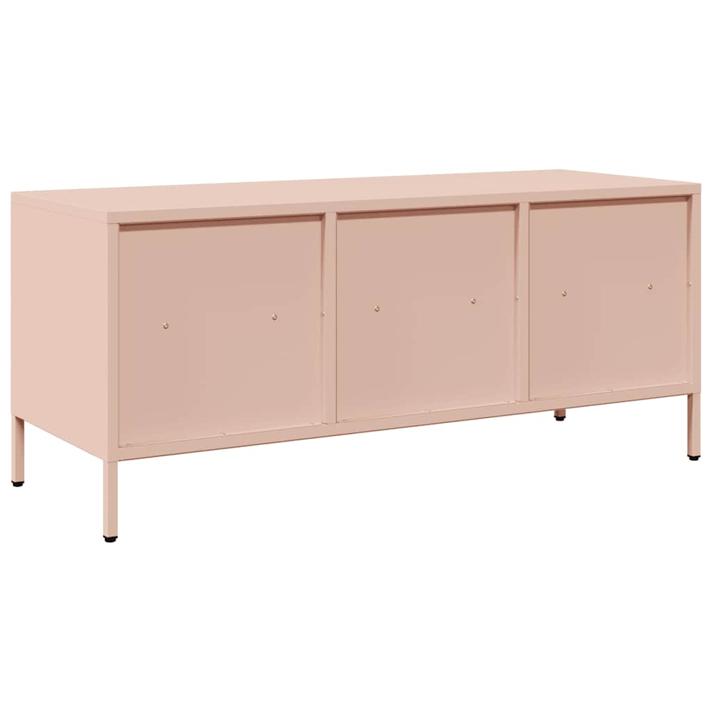 TV Cabinet Pink 101.5x39x43.5 cm Cold-rolled Steel