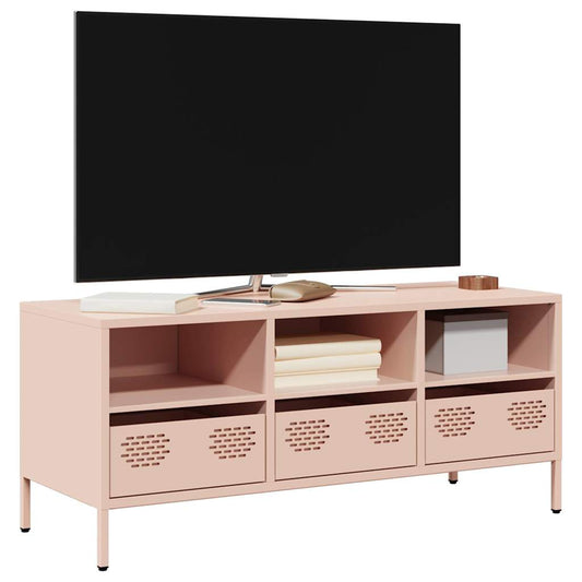 TV Cabinet Pink 101.5x39x43.5 cm Cold-rolled Steel