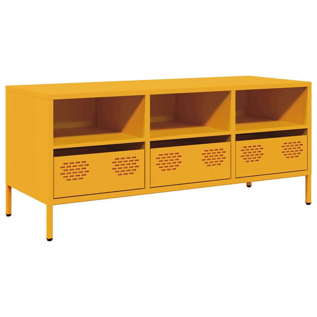 TV Cabinet Mustard Yellow 101.5x39x43.5 cm Cold-rolled Steel