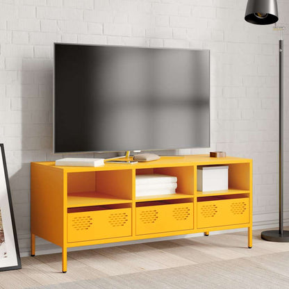 TV Cabinet Mustard Yellow 101.5x39x43.5 cm Cold-rolled Steel