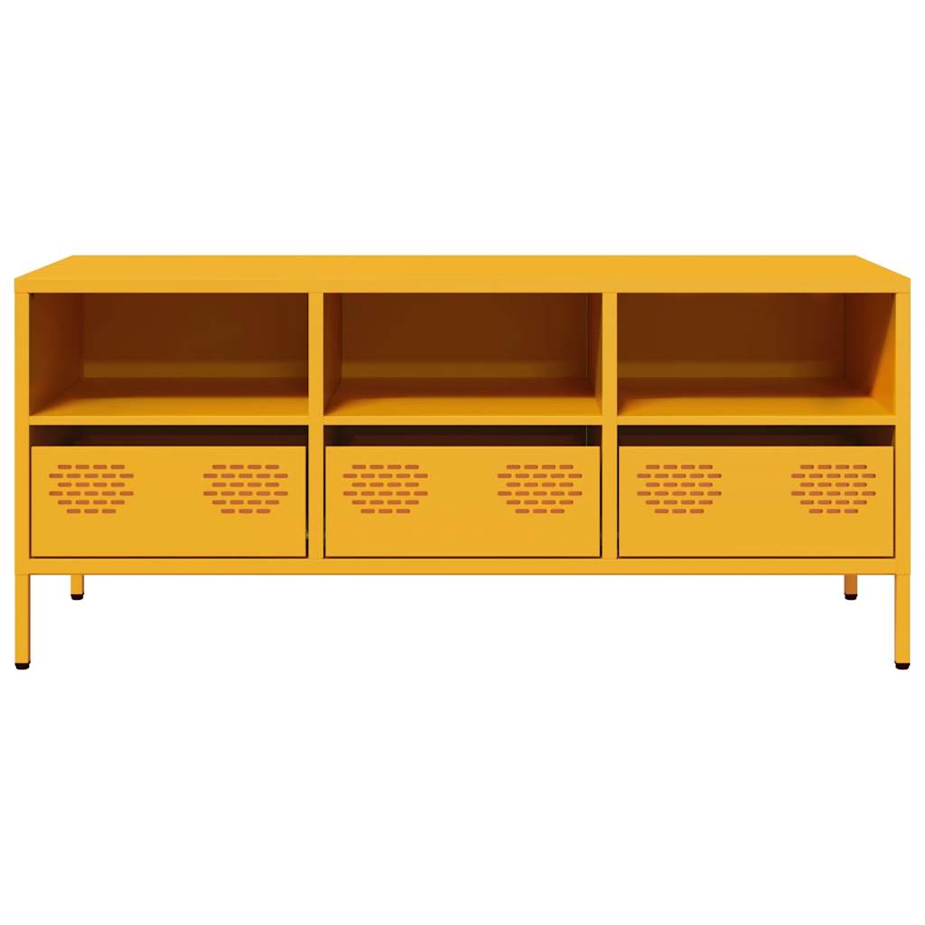 TV Cabinet Mustard Yellow 101.5x39x43.5 cm Cold-rolled Steel