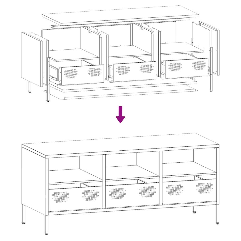 TV Cabinet Mustard Yellow 101.5x39x43.5 cm Cold-rolled Steel