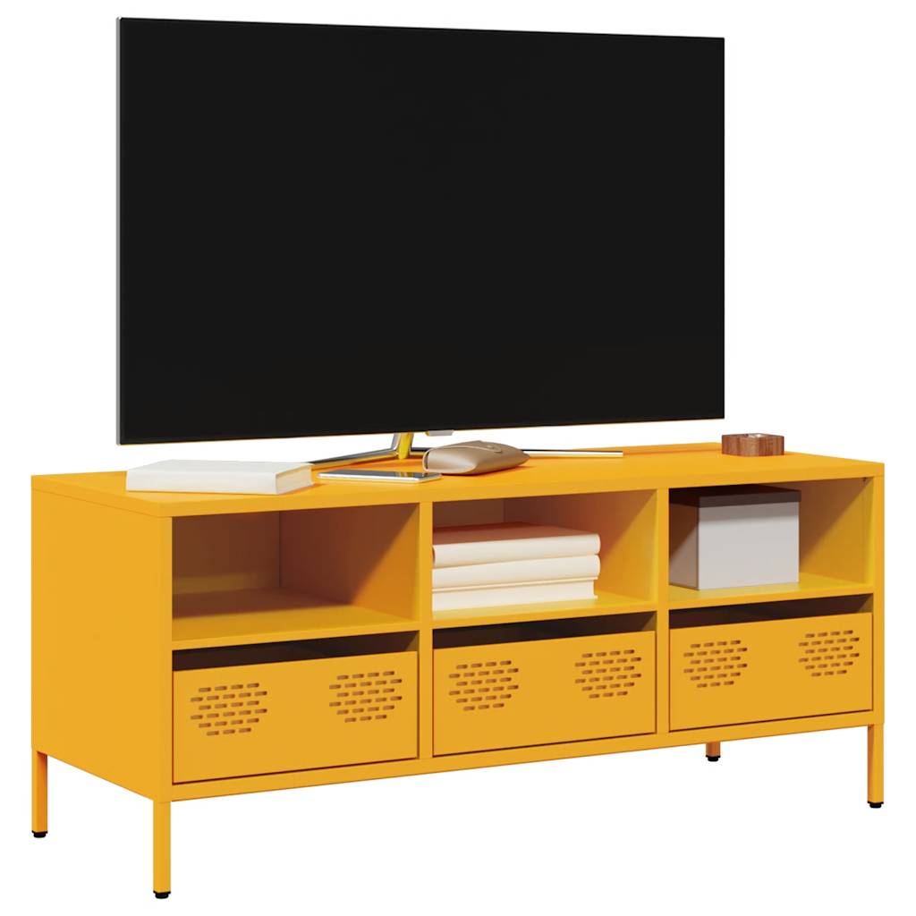 TV Cabinet Mustard Yellow 101.5x39x43.5 cm Cold-rolled Steel