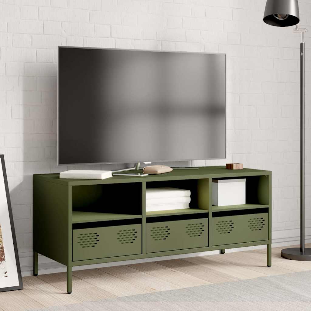 TV Cabinet Olive Green 101.5x39x43.5 cm Cold-rolled Steel