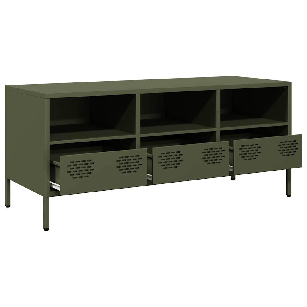 TV Cabinet Olive Green 101.5x39x43.5 cm Cold-rolled Steel