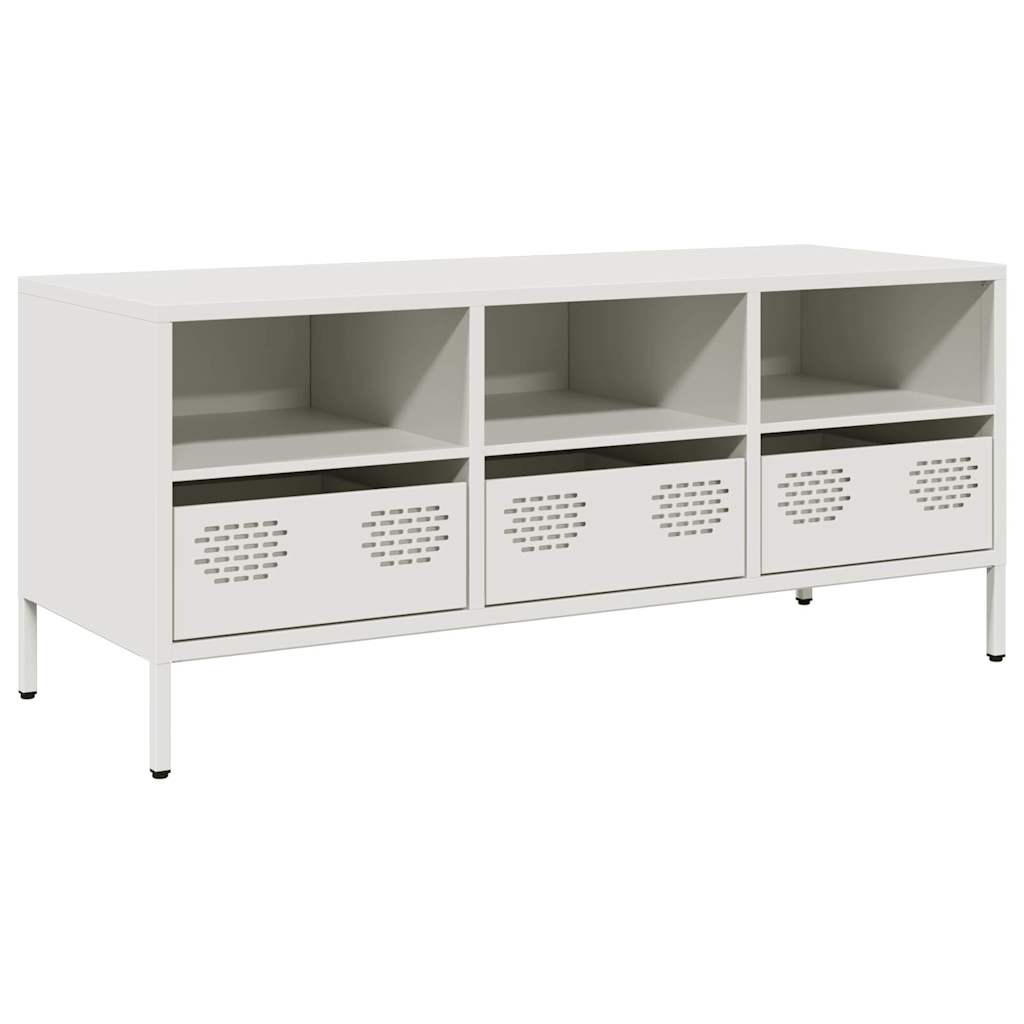 TV Cabinet White 101.5x39x43.5 cm Cold-rolled Steel