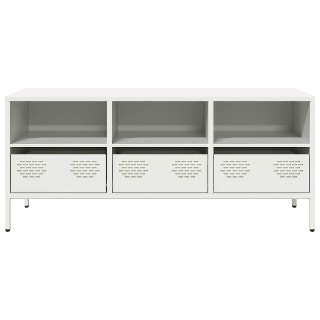 TV Cabinet White 101.5x39x43.5 cm Cold-rolled Steel