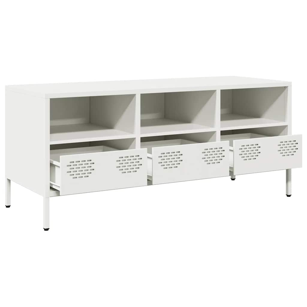 TV Cabinet White 101.5x39x43.5 cm Cold-rolled Steel