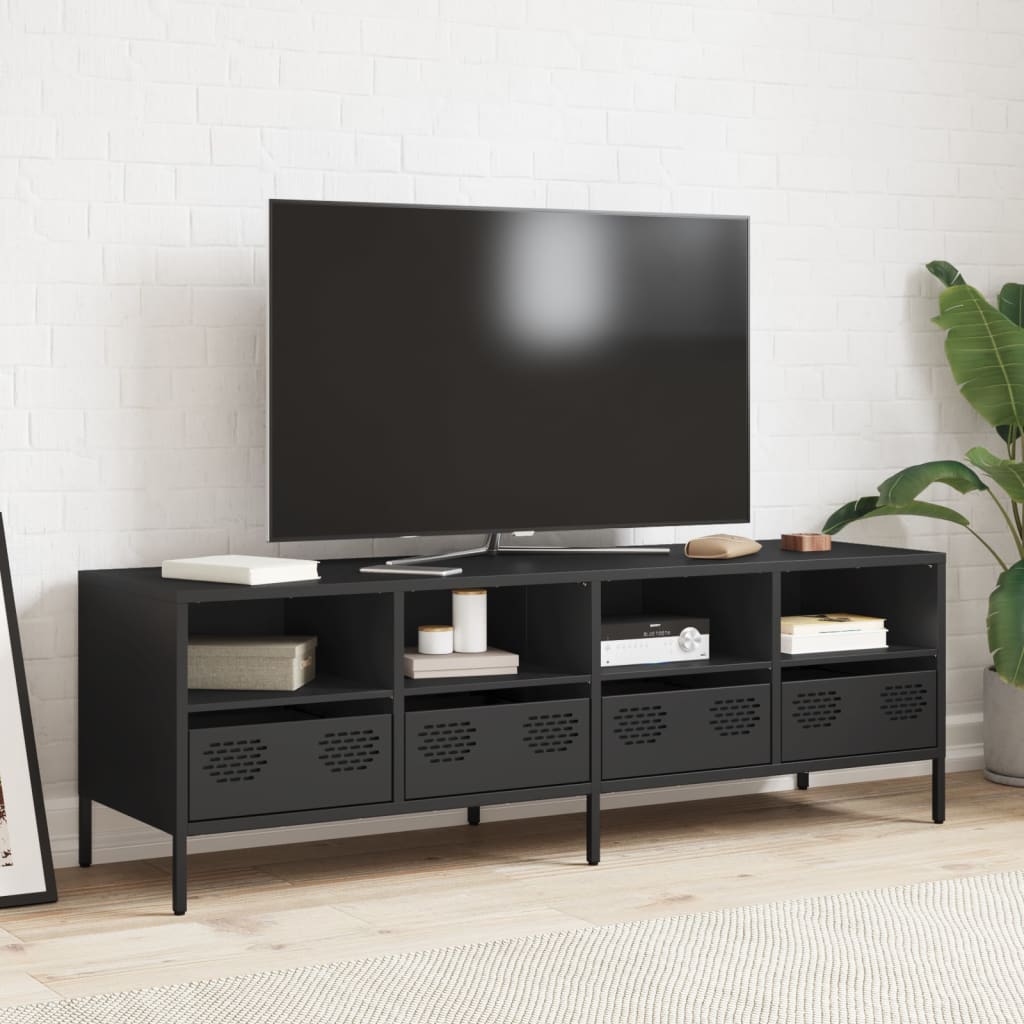 TV Cabinet Black 135x39x43.5 cm Cold-rolled Steel