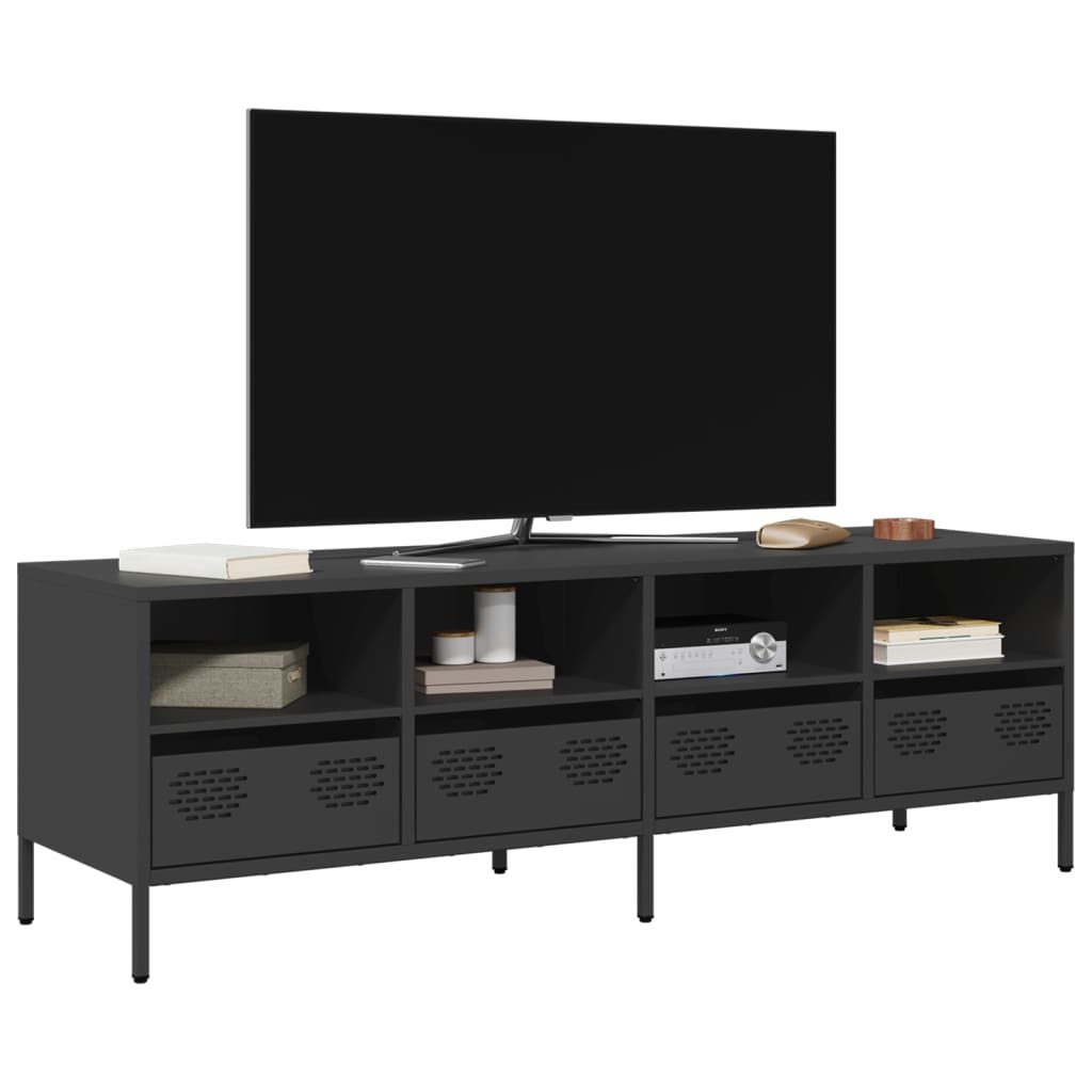 TV Cabinet Black 135x39x43.5 cm Cold-rolled Steel