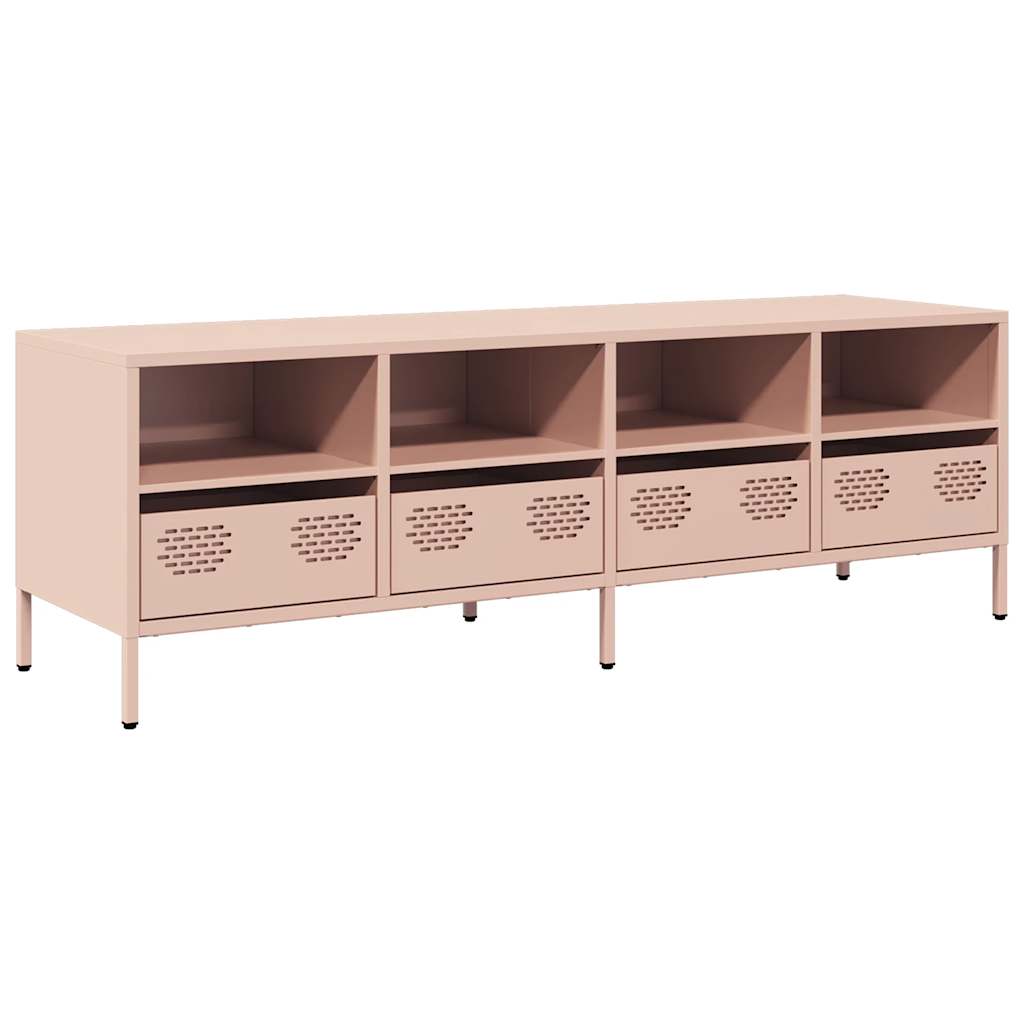 TV Cabinet Pink 135x39x43.5 cm Cold-rolled Steel