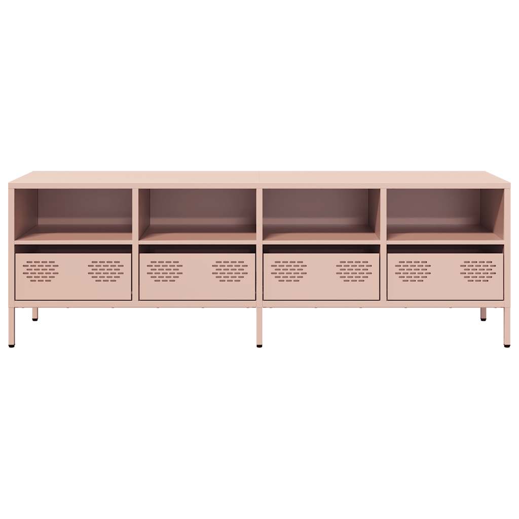 TV Cabinet Pink 135x39x43.5 cm Cold-rolled Steel