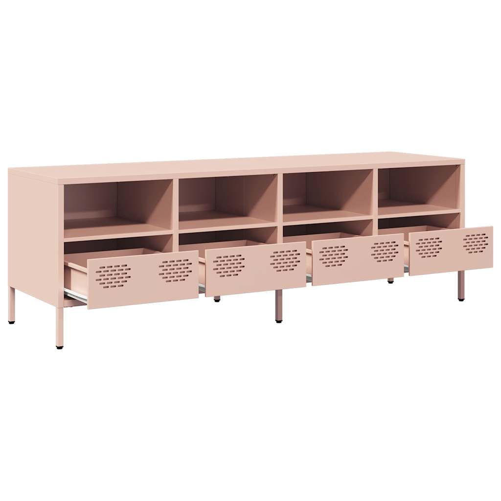 TV Cabinet Pink 135x39x43.5 cm Cold-rolled Steel