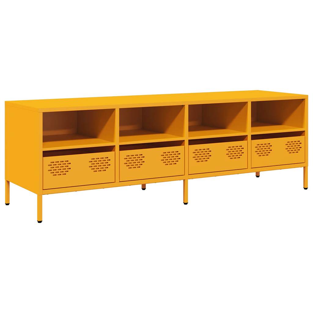 TV Cabinet Mustard Yellow 135x39x43.5 cm Cold-rolled Steel