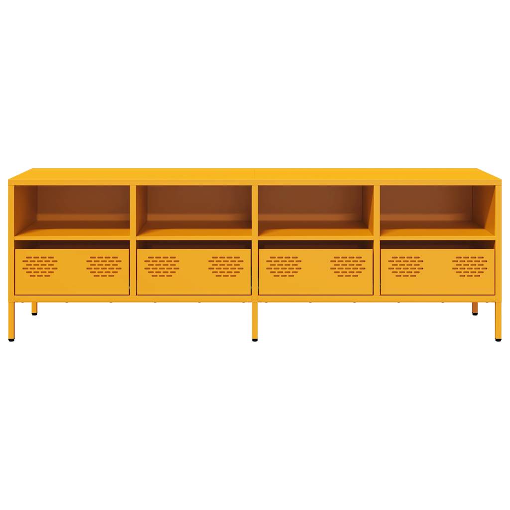 TV Cabinet Mustard Yellow 135x39x43.5 cm Cold-rolled Steel