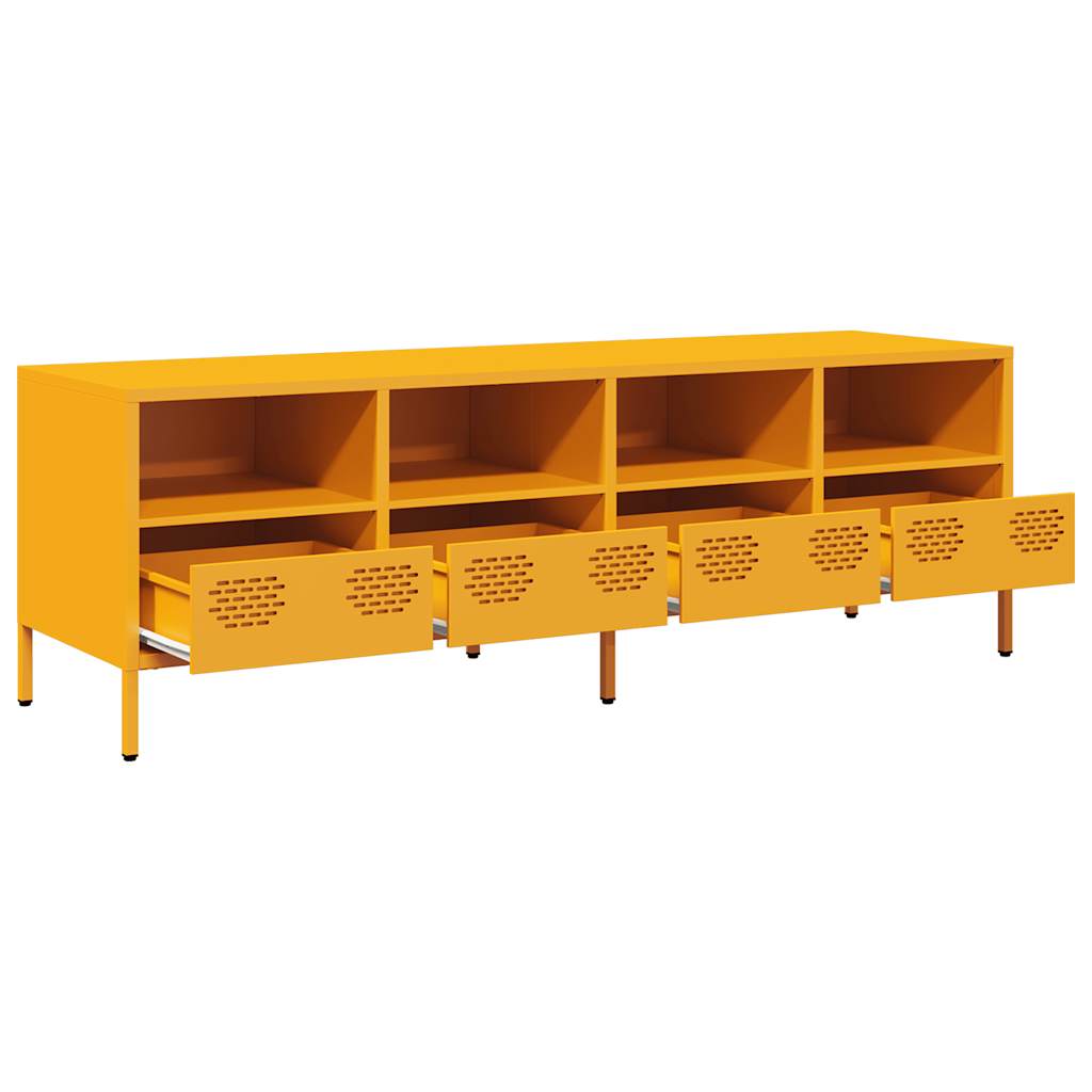 TV Cabinet Mustard Yellow 135x39x43.5 cm Cold-rolled Steel