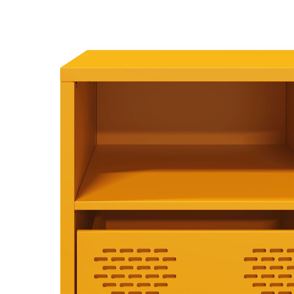 TV Cabinet Mustard Yellow 135x39x43.5 cm Cold-rolled Steel