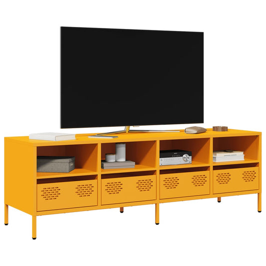 TV Cabinet Mustard Yellow 135x39x43.5 cm Cold-rolled Steel