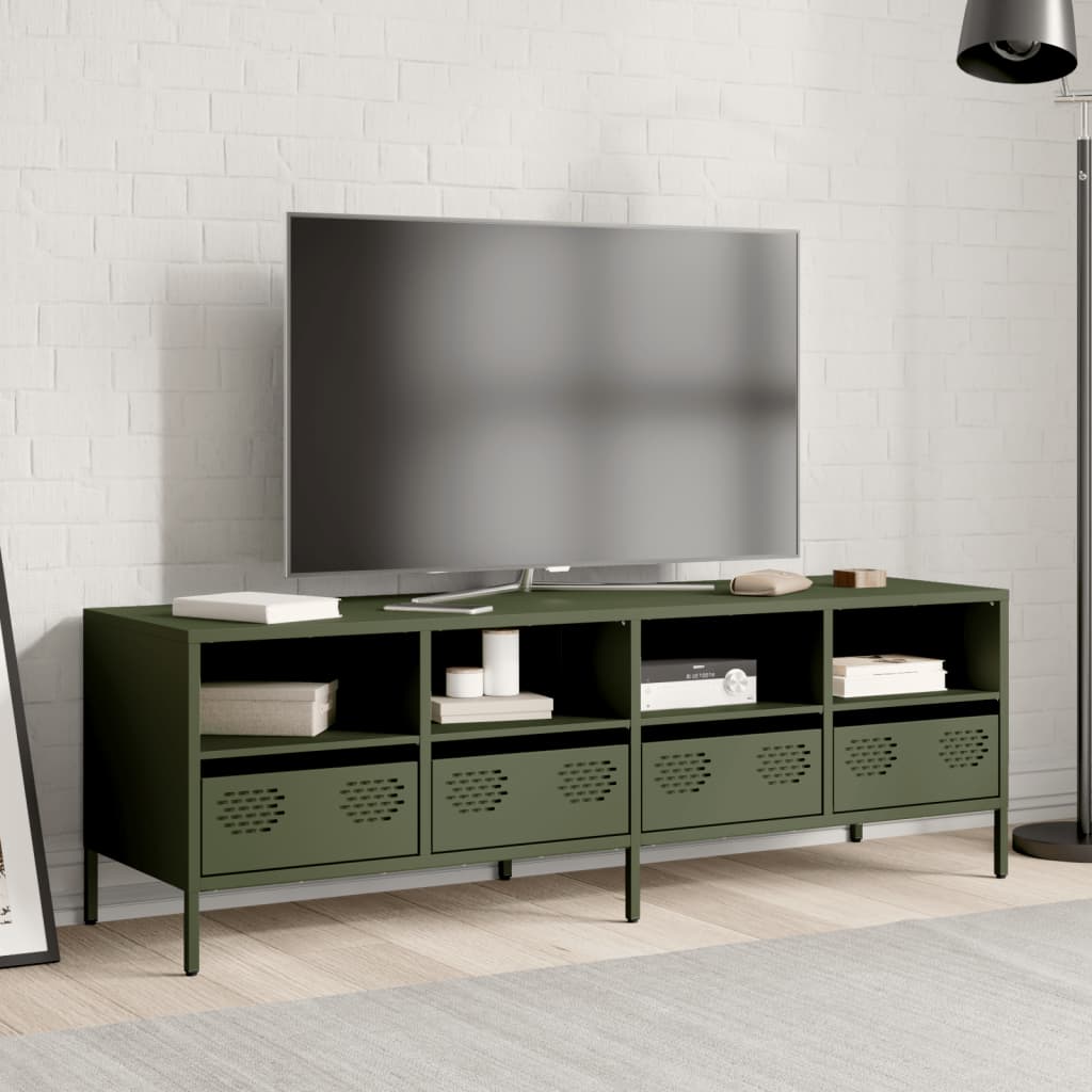 TV Cabinet Olive Green 135x39x43.5 cm Cold-rolled Steel