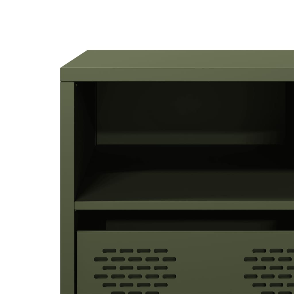 TV Cabinet Olive Green 135x39x43.5 cm Cold-rolled Steel