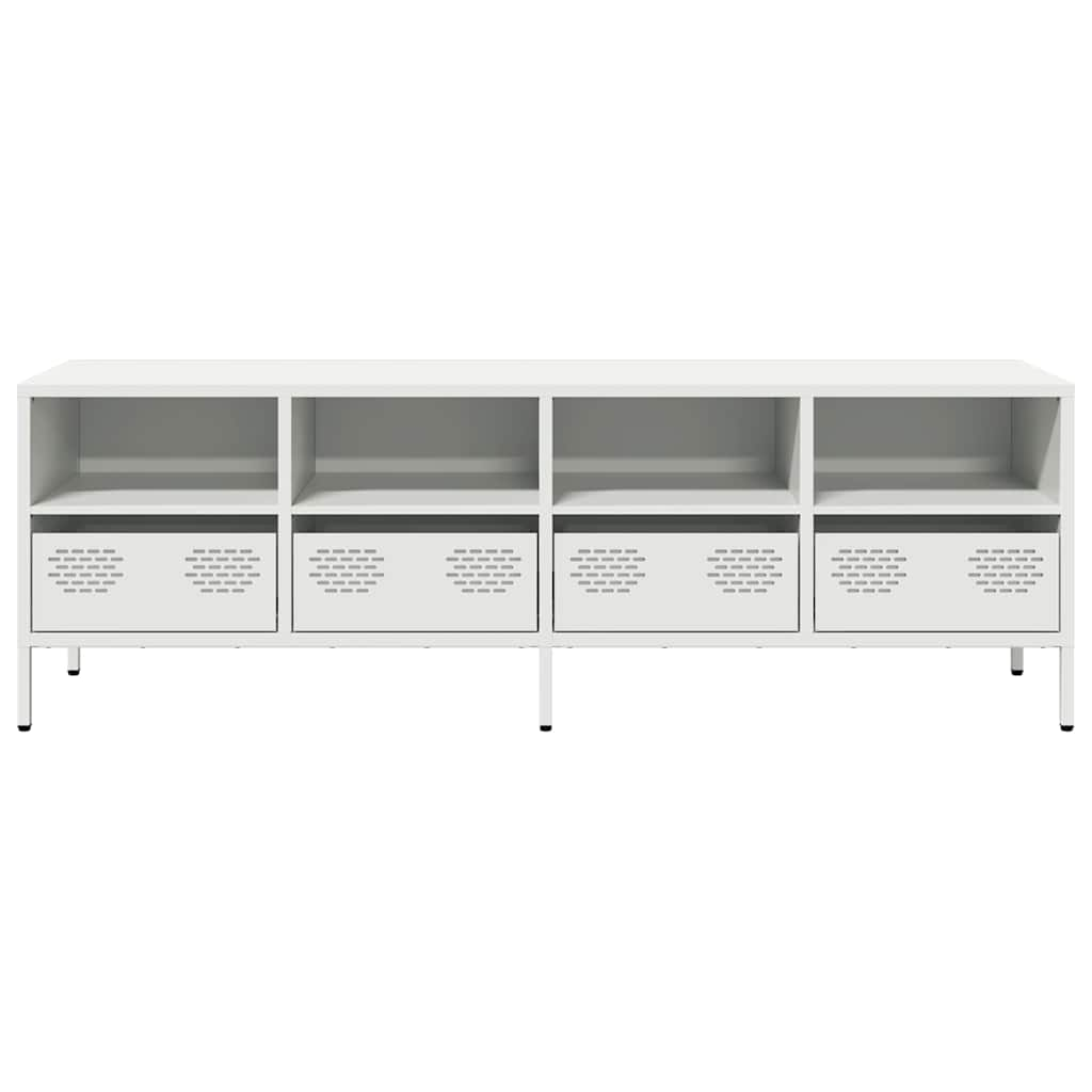 TV Cabinet White 135x39x43.5 cm Cold-rolled Steel