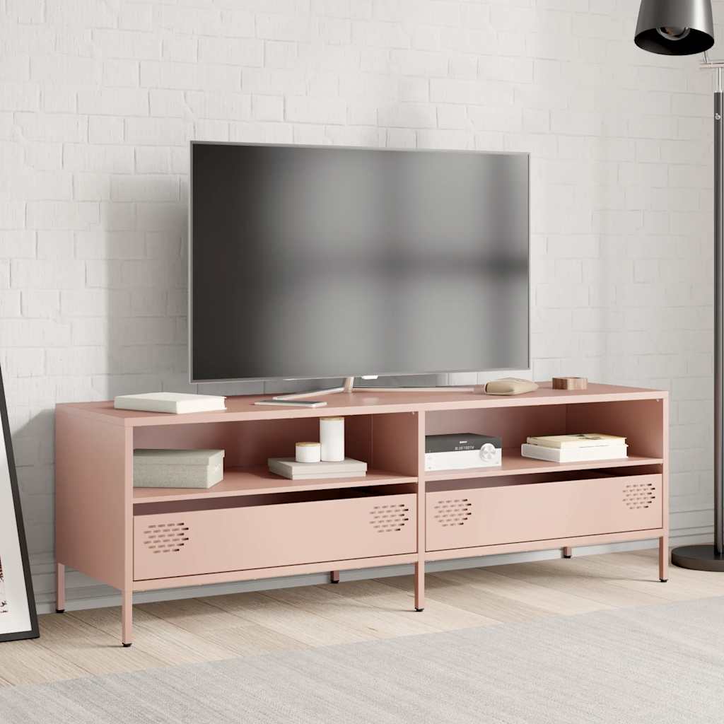 TV Cabinet Pink 135x39x43.5 cm Cold-rolled Steel