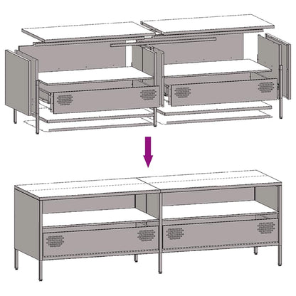 TV Cabinet Pink 135x39x43.5 cm Cold-rolled Steel