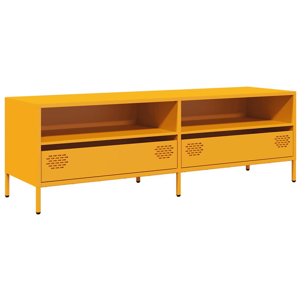 TV Cabinet Mustard Yellow 135x39x43.5 cm Cold-rolled Steel