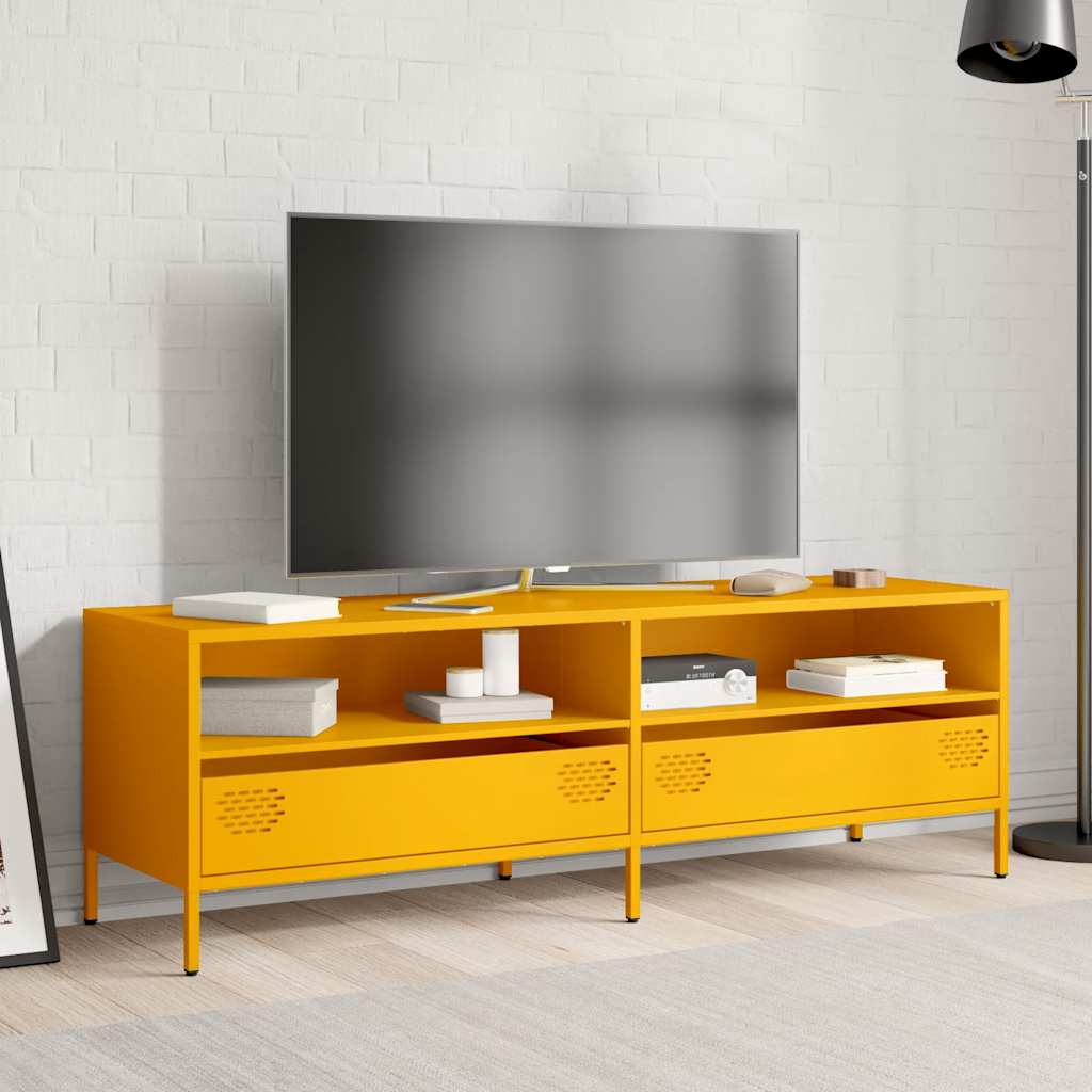 TV Cabinet Mustard Yellow 135x39x43.5 cm Cold-rolled Steel