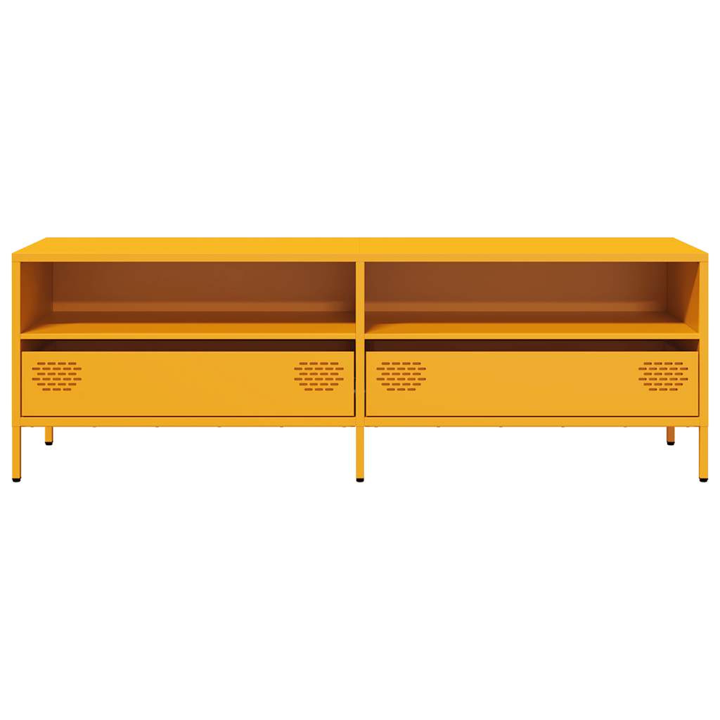 TV Cabinet Mustard Yellow 135x39x43.5 cm Cold-rolled Steel