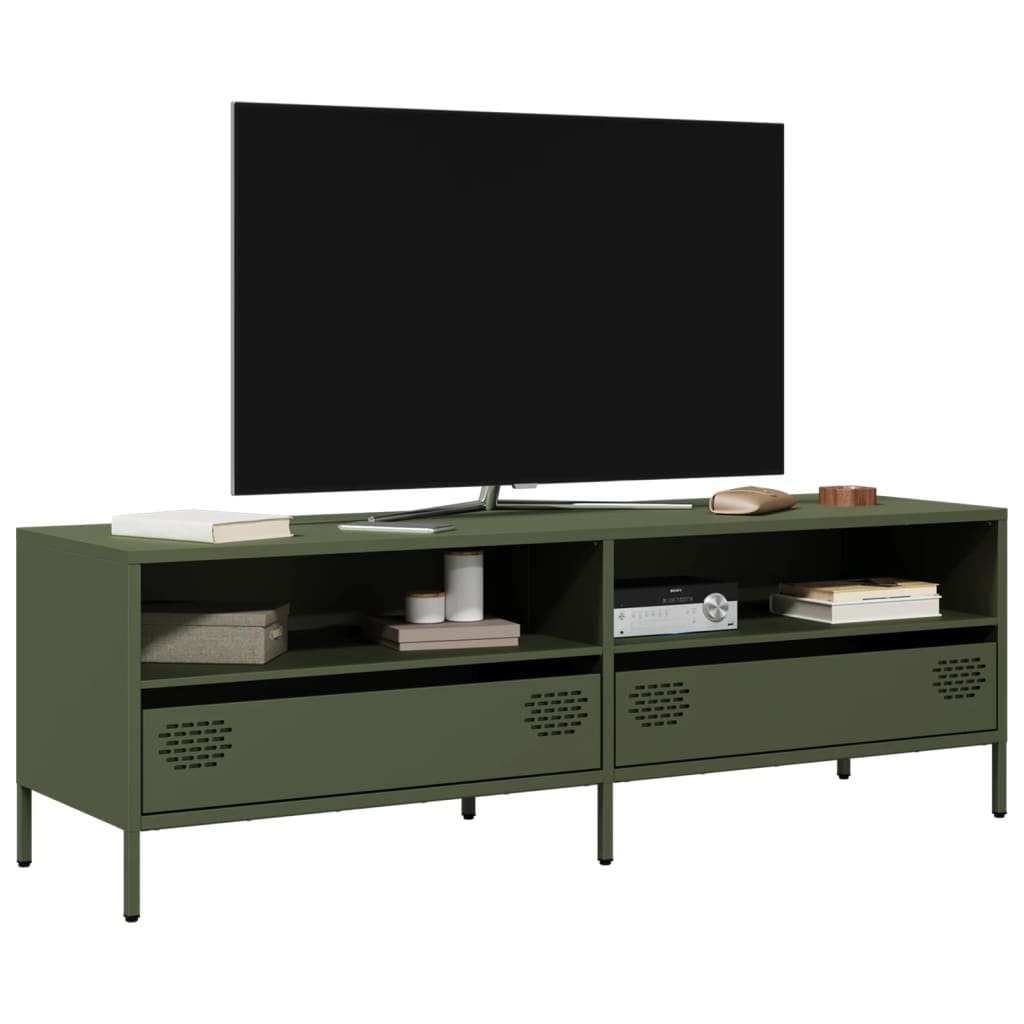 TV Cabinet Olive Green 135x39x43.5 cm Cold-rolled Steel