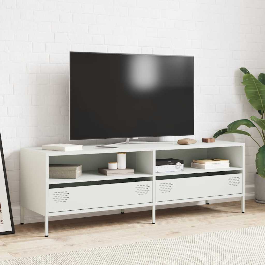 TV Cabinet White 135x39x43.5 cm Cold-rolled Steel