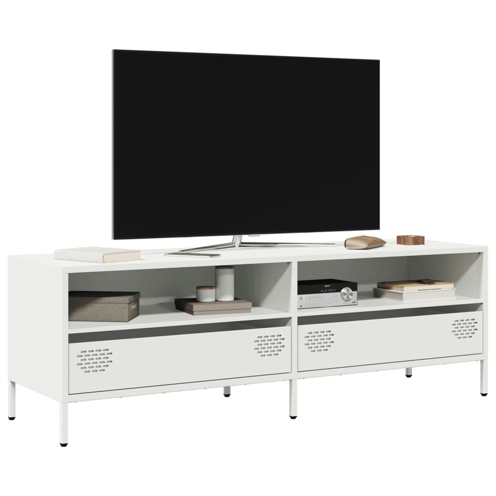 TV Cabinet White 135x39x43.5 cm Cold-rolled Steel