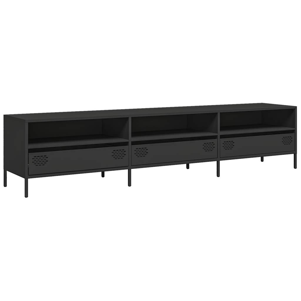 TV Cabinet Black 202x39x43.5 cm Cold-rolled Steel