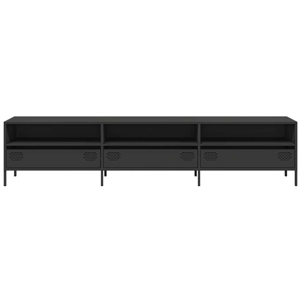 TV Cabinet Black 202x39x43.5 cm Cold-rolled Steel