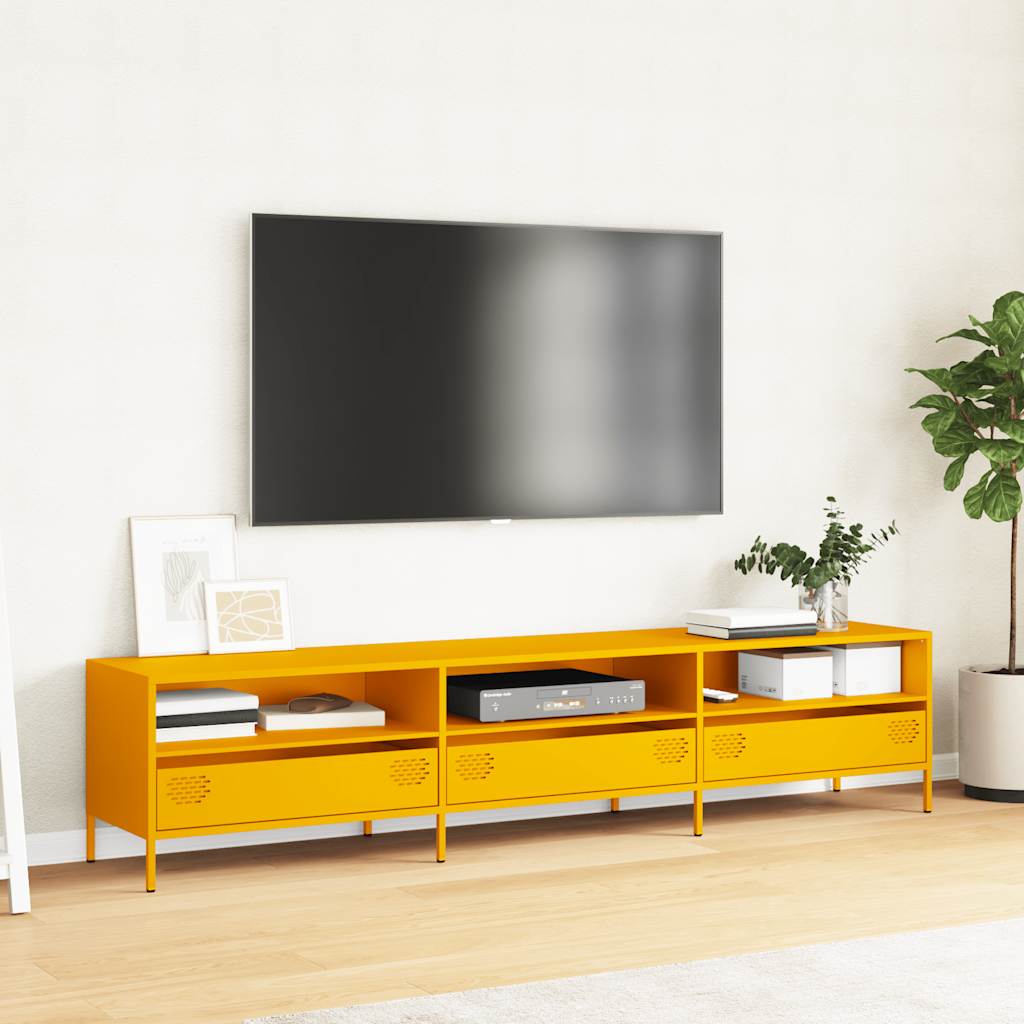 TV Cabinet Mustard Yellow 202x39x43.5 cm Cold-rolled Steel